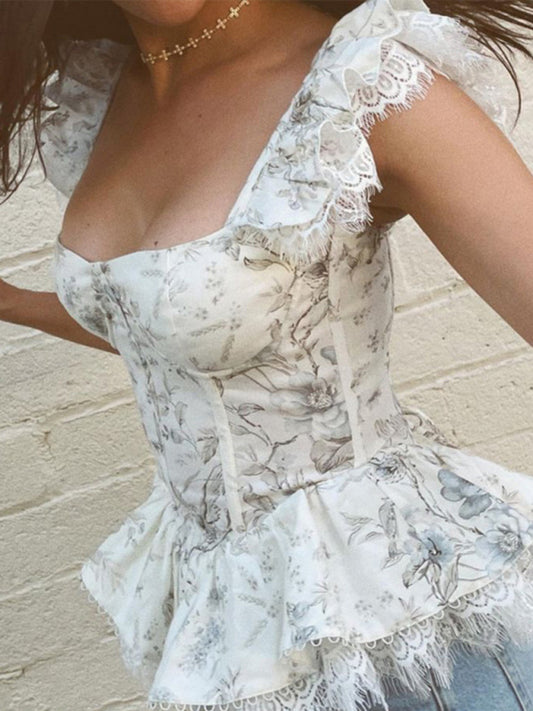 French Style Lace Corset Top